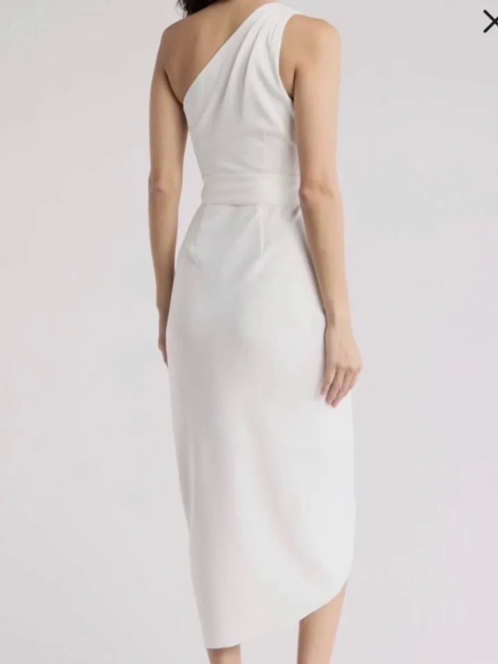 Ted Baker One-Shoulder Wrap Midi Dress in white - Picture 2 of 4